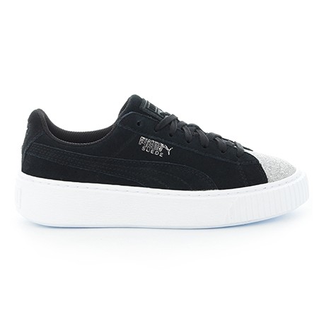 puma platform bambino nere