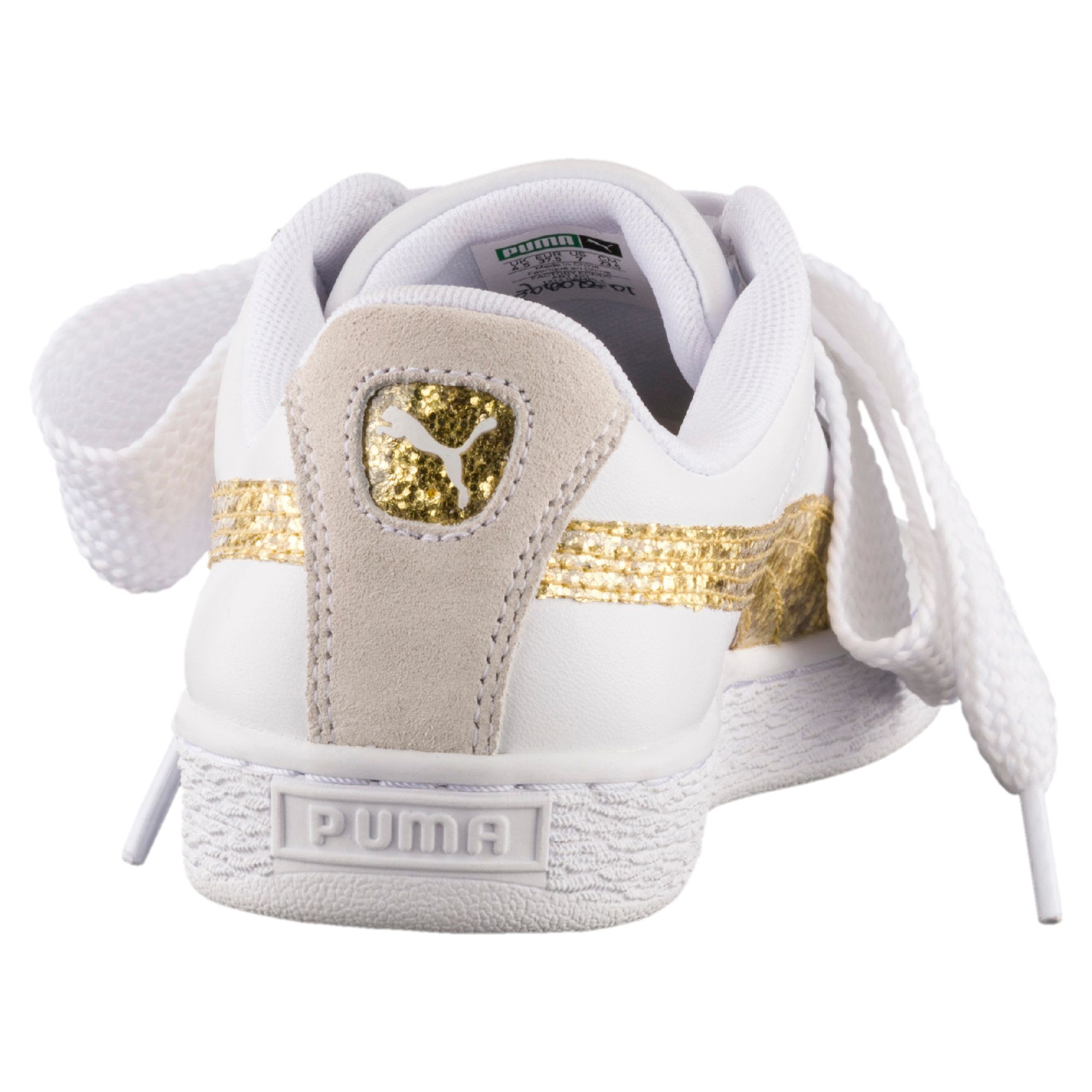 puma basket heart donna oro