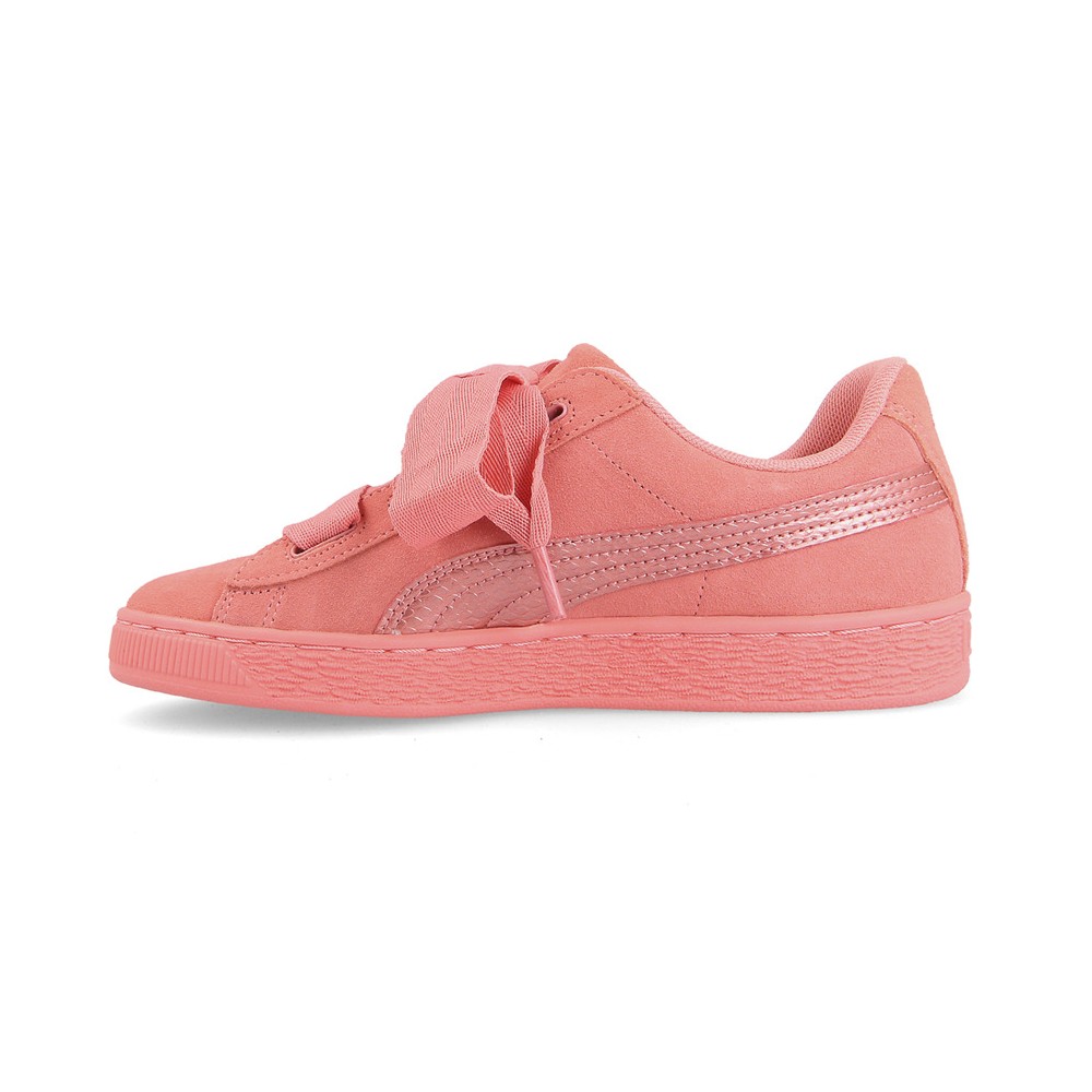 puma suede heart bambino arancione